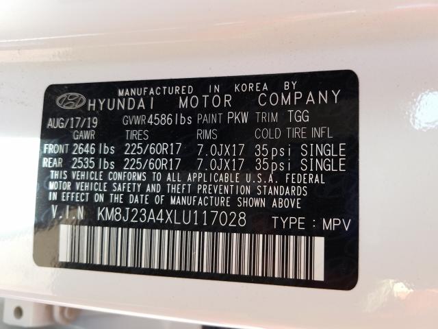 Photo 9 VIN: KM8J23A4XLU117028 - HYUNDAI TUCSON SE 