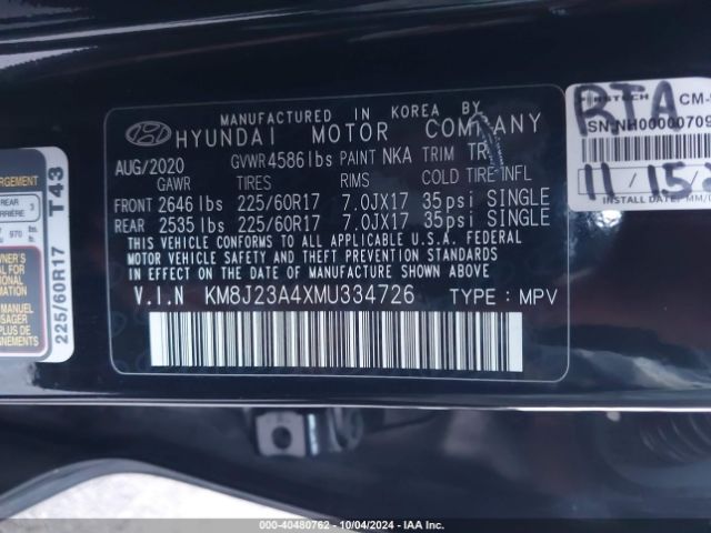 Photo 8 VIN: KM8J23A4XMU334726 - HYUNDAI TUCSON 