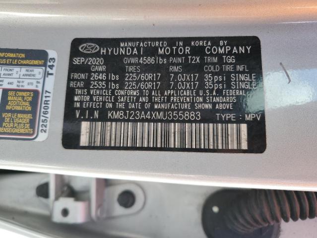 Photo 12 VIN: KM8J23A4XMU355883 - HYUNDAI TUCSON SE 