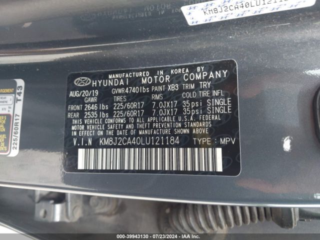 Photo 8 VIN: KM8J2CA40LU121184 - HYUNDAI TUCSON 