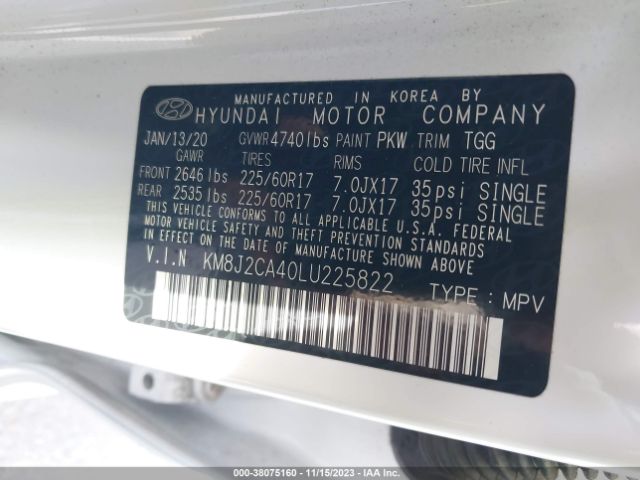 Photo 8 VIN: KM8J2CA40LU225822 - HYUNDAI TUCSON 