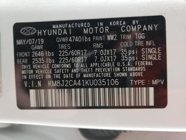 Photo 11 VIN: KM8J2CA41KU035106 - HYUNDAI TUCSON 