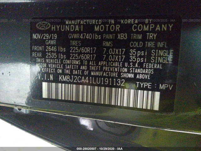 Photo 8 VIN: KM8J2CA41LU191132 - HYUNDAI TUCSON 