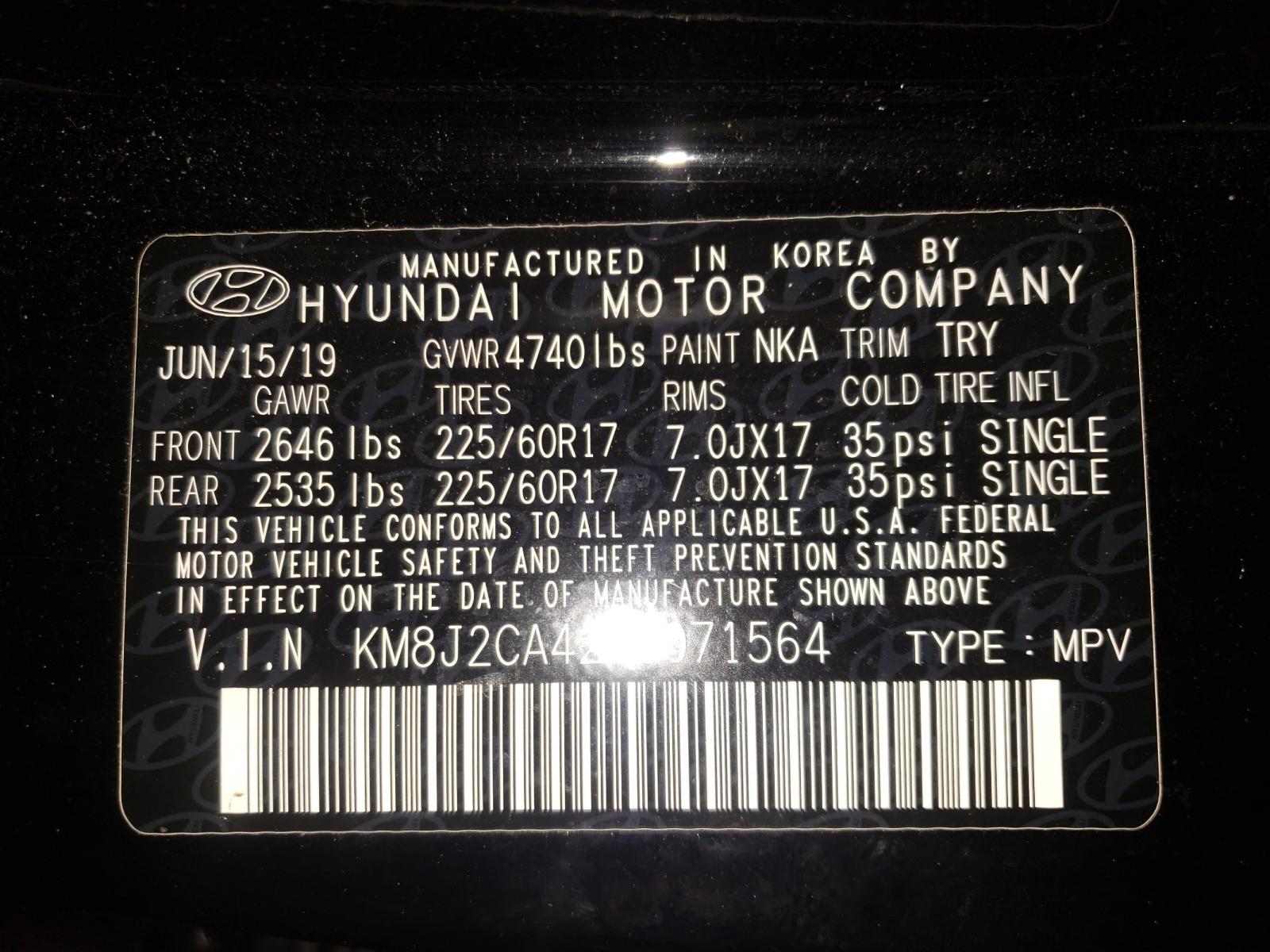 Photo 9 VIN: KM8J2CA42KU071564 - HYUNDAI TUCSON 