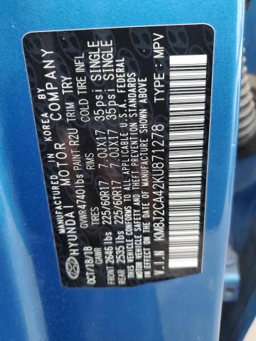 Photo 12 VIN: KM8J2CA42KU871278 - HYUNDAI TUCSON SE 