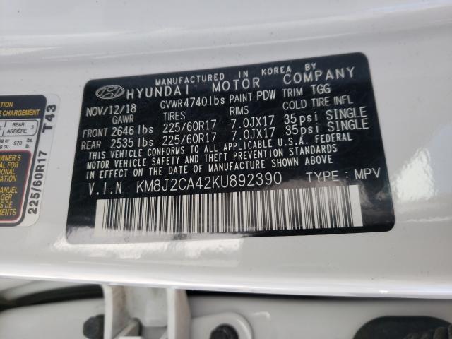 Photo 9 VIN: KM8J2CA42KU892390 - HYUNDAI TUCSON 