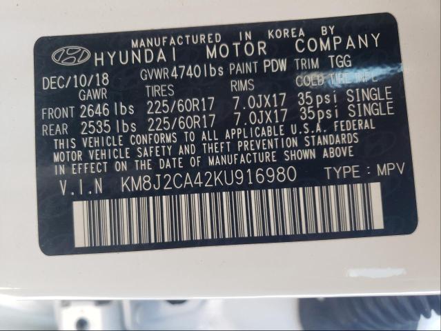 Photo 9 VIN: KM8J2CA42KU916980 - HYUNDAI TUCSON 