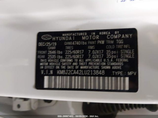 Photo 8 VIN: KM8J2CA42LU213848 - HYUNDAI TUCSON 