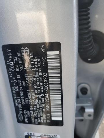 Photo 12 VIN: KM8J2CA43KU013902 - HYUNDAI TUCSON SE 