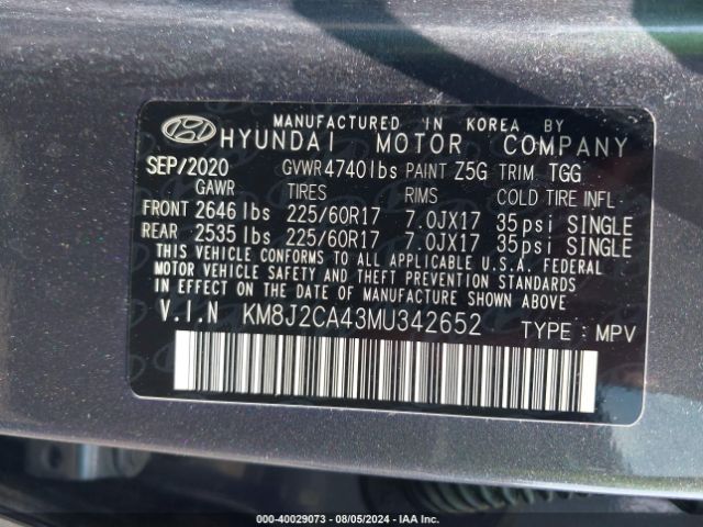 Photo 8 VIN: KM8J2CA43MU342652 - HYUNDAI TUCSON 