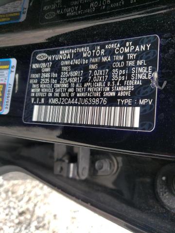 Photo 9 VIN: KM8J2CA44JU639876 - HYUNDAI TUCSON SE 