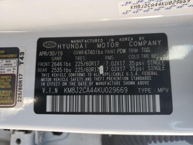 Photo 9 VIN: KM8J2CA44KU029669 - HYUNDAI TUCSON SE 