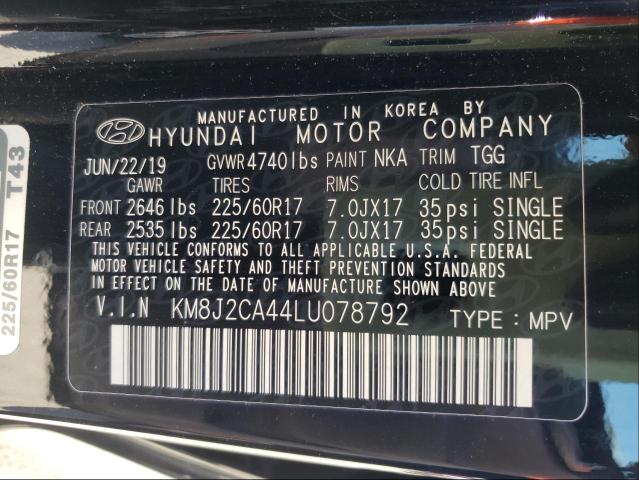 Photo 9 VIN: KM8J2CA44LU078792 - HYUNDAI TUCSON SE 