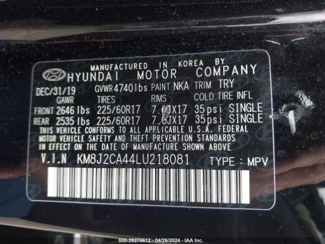 Photo 8 VIN: KM8J2CA44LU218081 - HYUNDAI TUCSON 