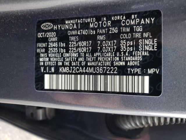 Photo 11 VIN: KM8J2CA44MU367222 - HYUNDAI TUCSON SE 