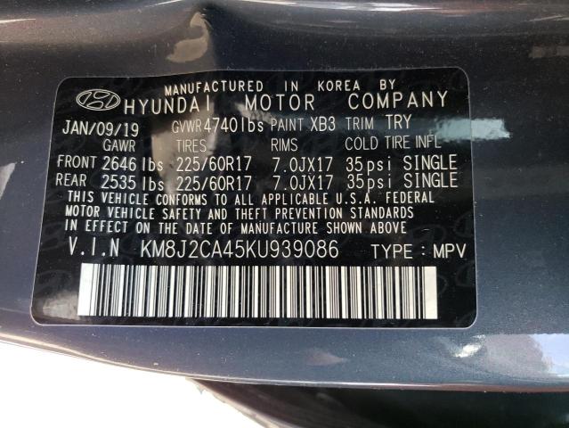 Photo 13 VIN: KM8J2CA45KU939086 - HYUNDAI TUCSON SE 