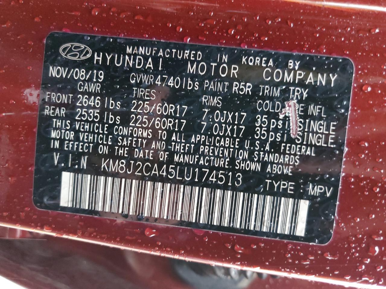 Photo 9 VIN: KM8J2CA45LU174513 - HYUNDAI TUCSON 