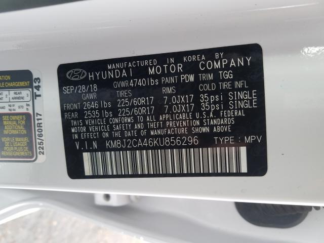 Photo 9 VIN: KM8J2CA46KU856296 - HYUNDAI TUCSON SE 