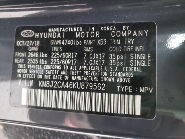 Photo 9 VIN: KM8J2CA46KU879562 - HYUNDAI TUCSON SE 