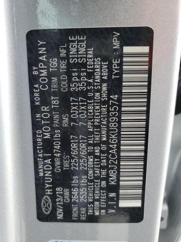 Photo 12 VIN: KM8J2CA46KU893574 - HYUNDAI TUCSON SE 