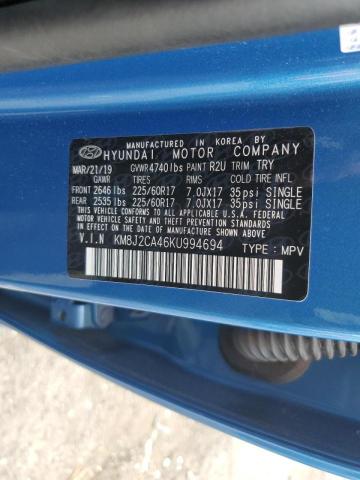 Photo 9 VIN: KM8J2CA46KU994694 - HYUNDAI TUCSON SE 