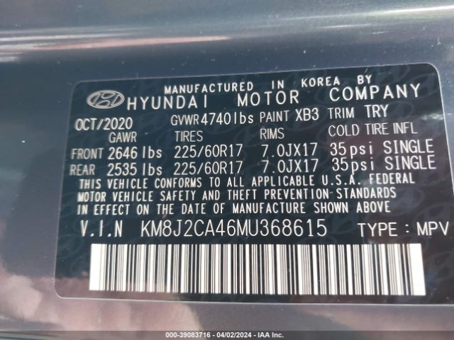 Photo 8 VIN: KM8J2CA46MU368615 - HYUNDAI TUCSON 