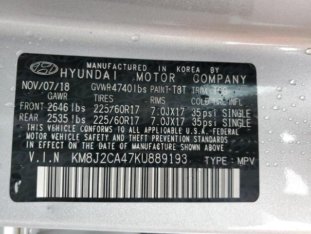 Photo 13 VIN: KM8J2CA47KU889193 - HYUNDAI TUCSON 