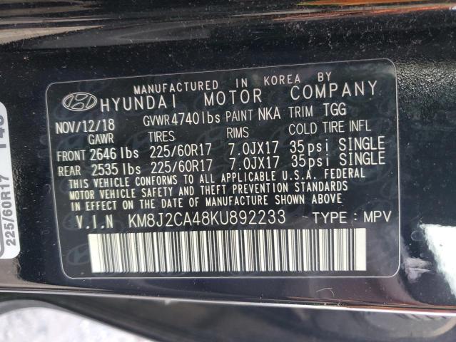 Photo 11 VIN: KM8J2CA48KU892233 - HYUNDAI TUCSON 