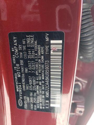 Photo 12 VIN: KM8J2CA48KU959073 - HYUNDAI TUCSON SE 