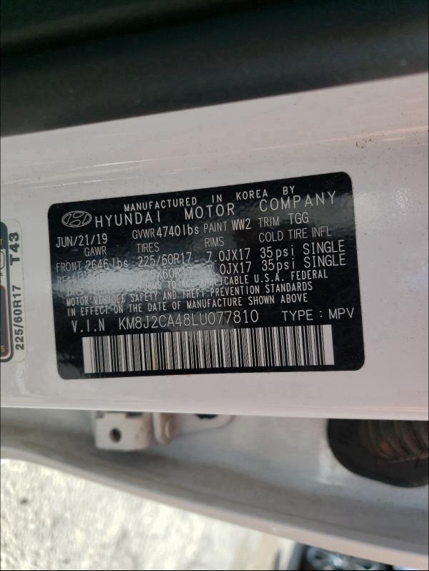 Photo 9 VIN: KM8J2CA48LU077810 - HYUNDAI TUCSON SE 