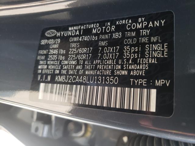 Photo 9 VIN: KM8J2CA48LU131350 - HYUNDAI TUCSON SE 