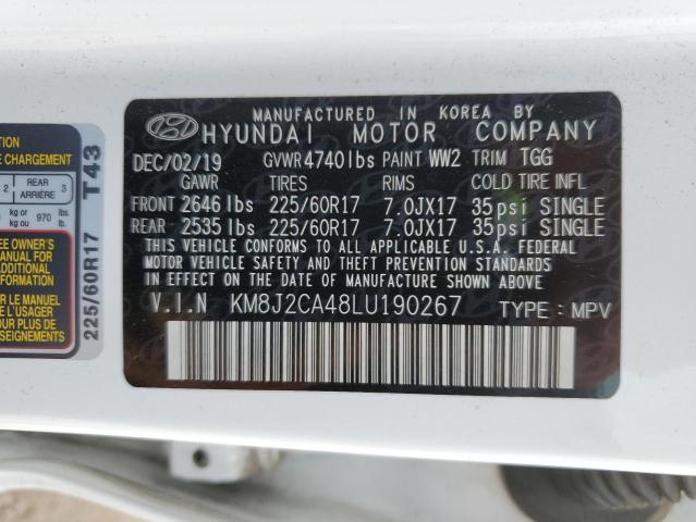 Photo 12 VIN: KM8J2CA48LU190267 - HYUNDAI TUCSON SE 