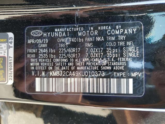 Photo 12 VIN: KM8J2CA49KU010373 - HYUNDAI TUCSON SE 