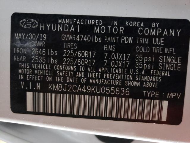 Photo 9 VIN: KM8J2CA49KU055636 - HYUNDAI TUCSON 