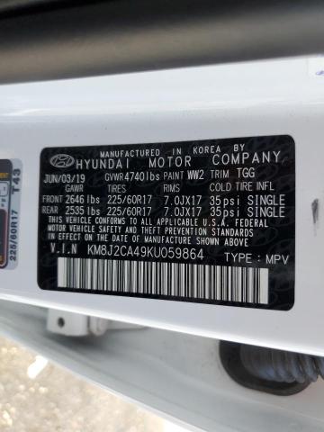 Photo 13 VIN: KM8J2CA49KU059864 - HYUNDAI TUCSON 