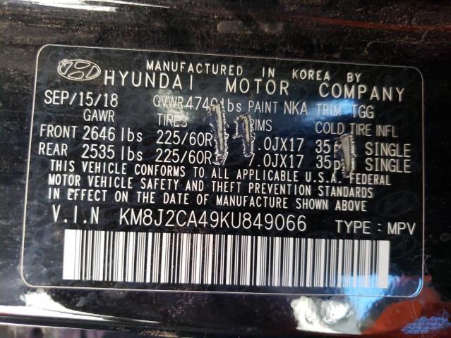 Photo 13 VIN: KM8J2CA49KU849066 - HYUNDAI TUCSON SE 