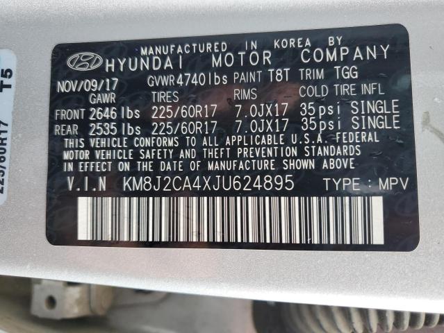 Photo 12 VIN: KM8J2CA4XJU624895 - HYUNDAI TUCSON SE 