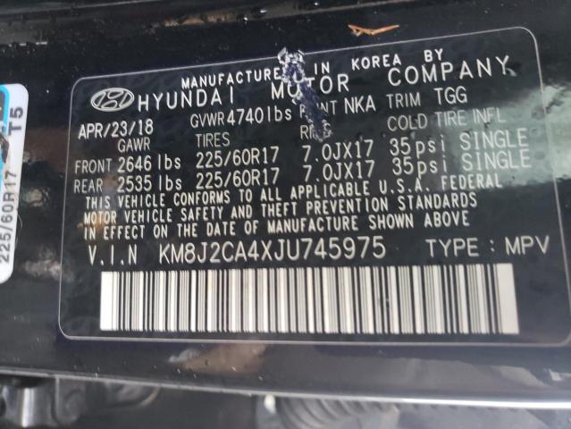 Photo 11 VIN: KM8J2CA4XJU745975 - HYUNDAI TUCSON SE 