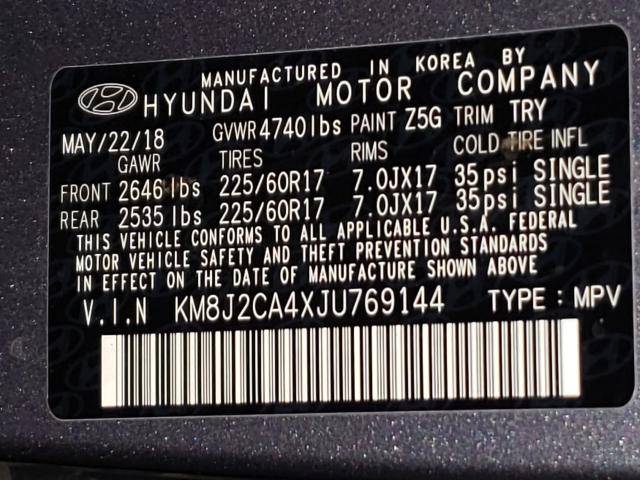 Photo 9 VIN: KM8J2CA4XJU769144 - HYUNDAI TUCSON 