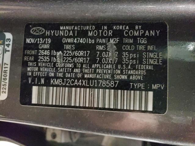 Photo 9 VIN: KM8J2CA4XLU178587 - HYUNDAI TUCSON SE 