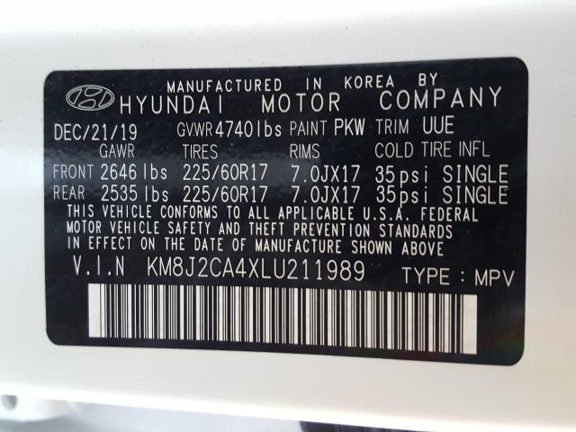 Photo 9 VIN: KM8J2CA4XLU211989 - HYUNDAI TUCSON SE 