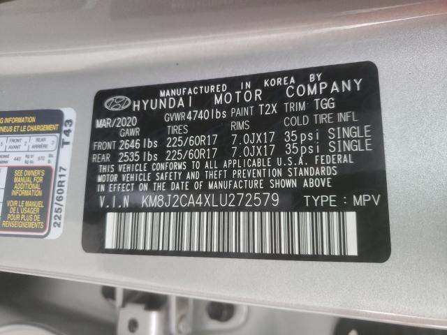 Photo 9 VIN: KM8J2CA4XLU272579 - HYUNDAI TUCSON SE 