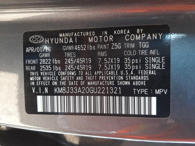 Photo 9 VIN: KM8J33A20GU221321 - HYUNDAI TUCSON LIM 