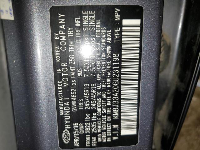 Photo 11 VIN: KM8J33A20GU231198 - HYUNDAI TUCSON LIM 