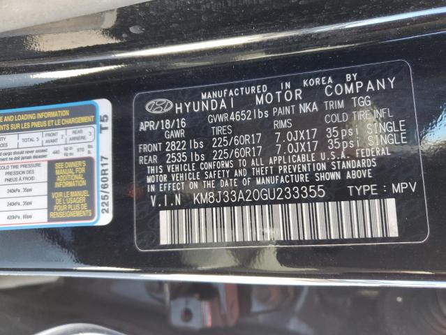 Photo 12 VIN: KM8J33A20GU233355 - HYUNDAI TUCSON 