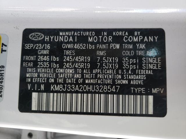 Photo 9 VIN: KM8J33A20HU328547 - HYUNDAI TUCSON LIM 