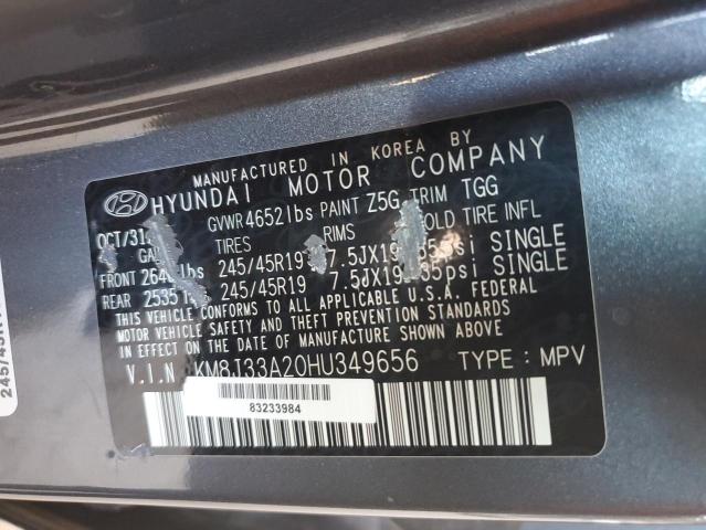 Photo 11 VIN: KM8J33A20HU349656 - HYUNDAI TUCSON 