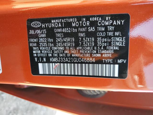 Photo 9 VIN: KM8J33A21GU046884 - HYUNDAI TUCSON LIM 