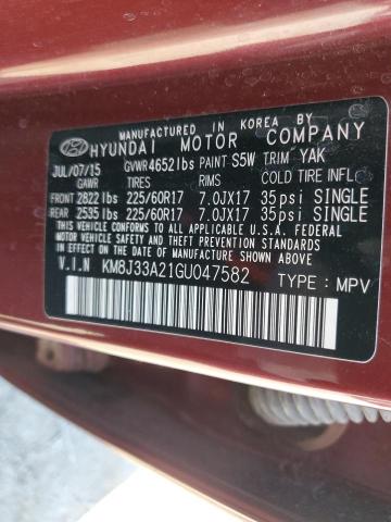 Photo 11 VIN: KM8J33A21GU047582 - HYUNDAI TUCSON LIM 