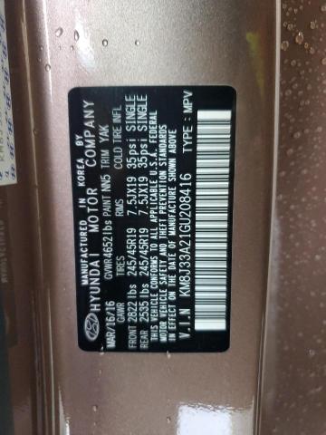 Photo 12 VIN: KM8J33A21GU208416 - HYUNDAI TUCSON LIM 